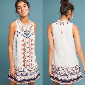 ANTHRO AKEMI + KIN Reagan Embroidered Shift‎ Dress